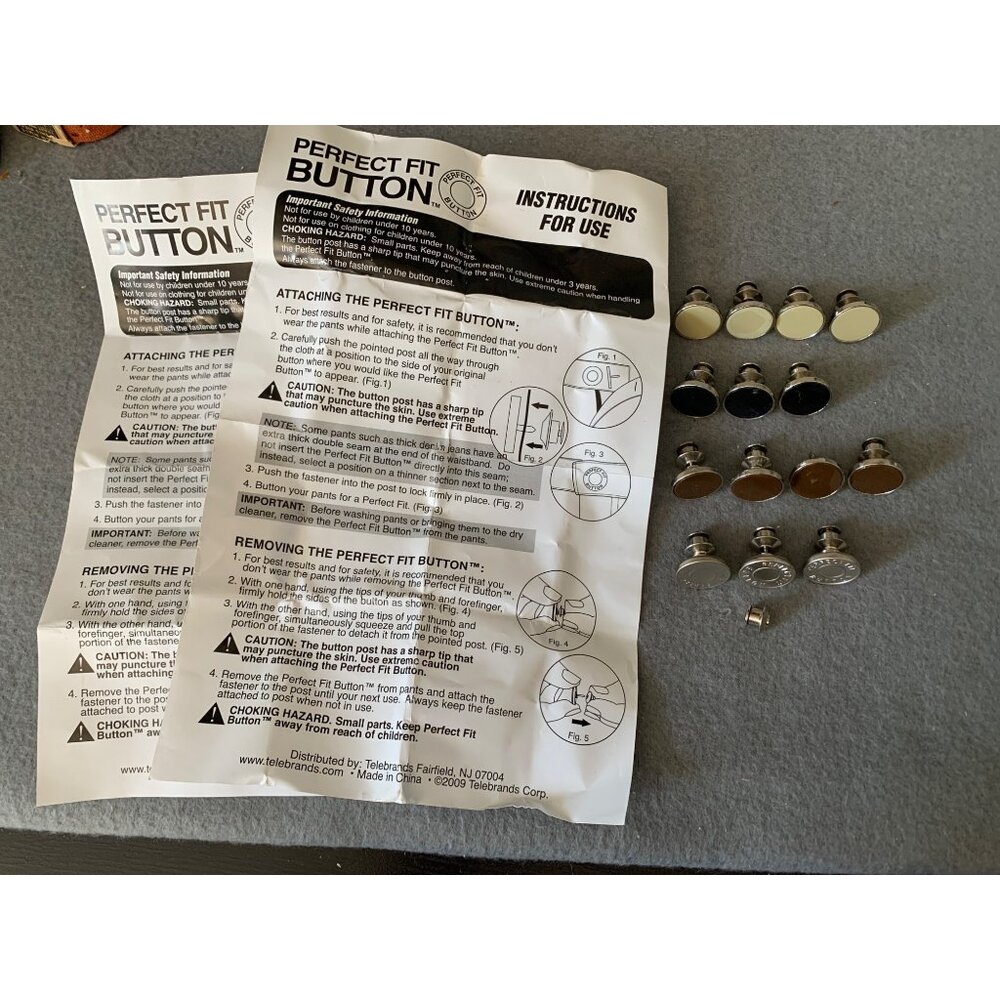 Perfect Fit Button Set of 14 Adjustable Waist Extenders In Assorted Colors